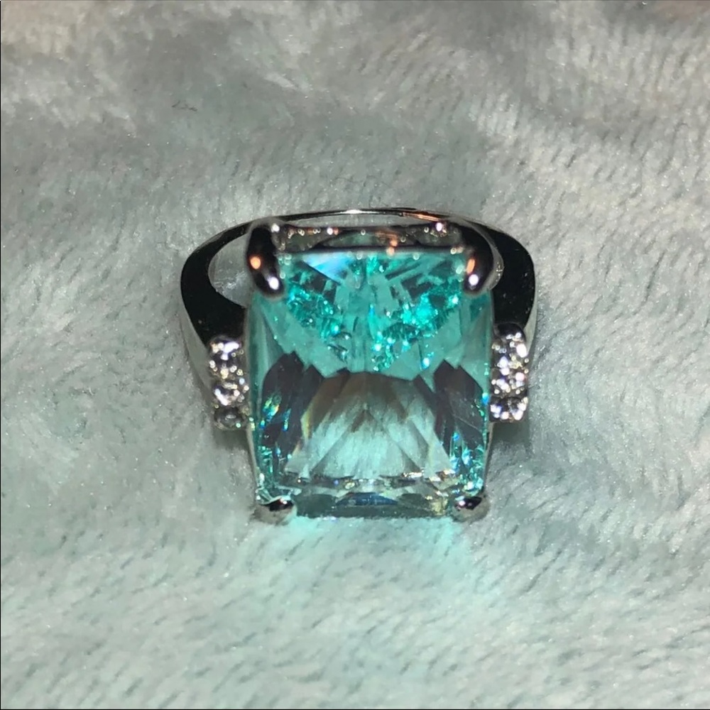 Aquamarine Sterling Silver Ring